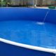 Completed above ground pool vinyl liner installation