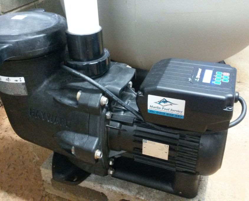 Installed Hayward energy efficient pool pump